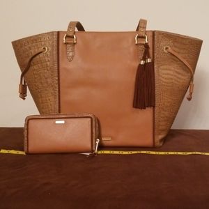 Brahmin Cheyenne Tan Sedona purse handbag & Wallet
